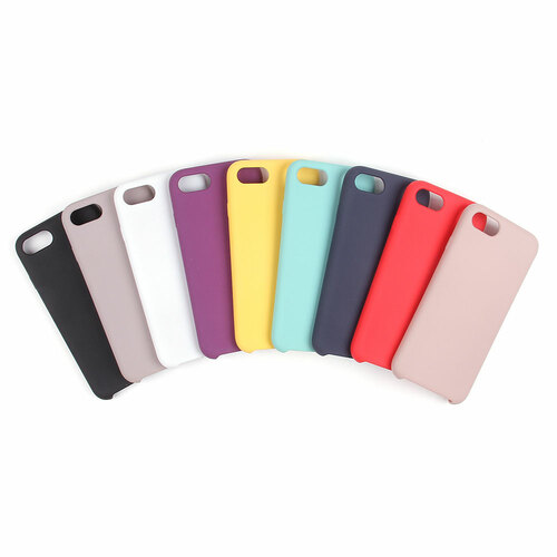 Накладка Apple iPhone 7/8/SE 2020 черный Silicone Case без лого - 3