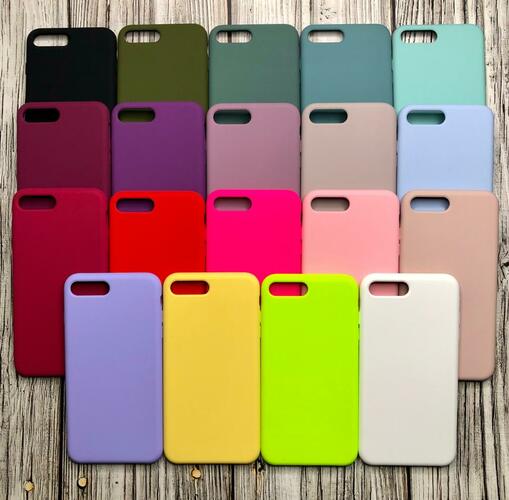Накладка Apple iPhone 7 Plus/8 Plus черный Silicone Case без лого - 2