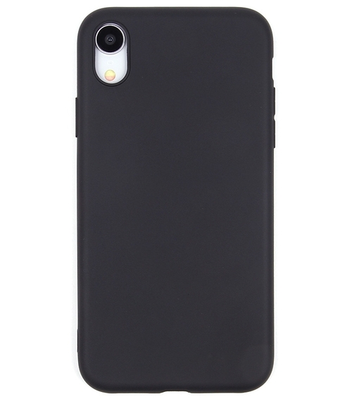 Накладка Apple iPhone XR черный матовый 1мм силикон Однотонный