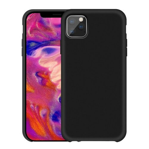 Накладка Apple iPhone 11 черный Silicone Case без лого