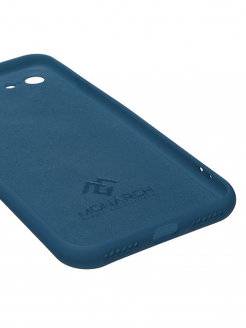 Накладка Apple iPhone 7/8/SE 2020 синий силикон Monarch Под оригинал без логотипа - 3