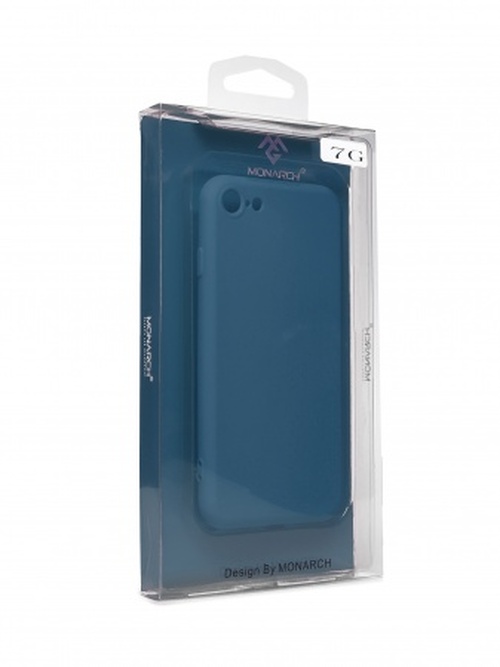 Накладка Apple iPhone 7/8/SE 2020 синий силикон Monarch Под оригинал без логотипа