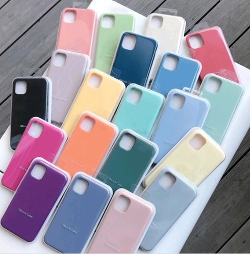 Накладка Apple iPhone 11 пудровый Silicone Case без лого - 2