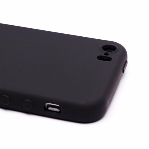 Накладка Apple iPhone 5/5S/SE черный Silicone Case Full без лого - 3