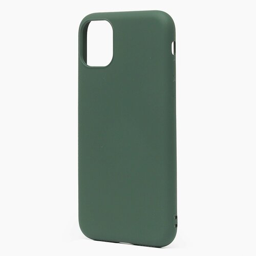 Накладка Apple iPhone 11 темно-зеленый Silicone Case Full без лого - 2