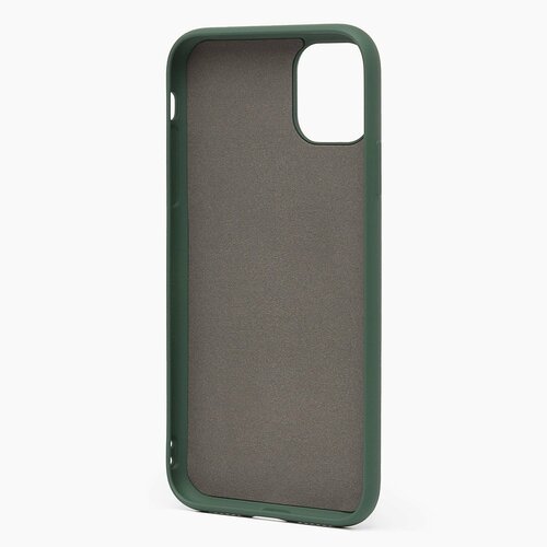 Накладка Apple iPhone 11 темно-зеленый Silicone Case Full без лого - 3