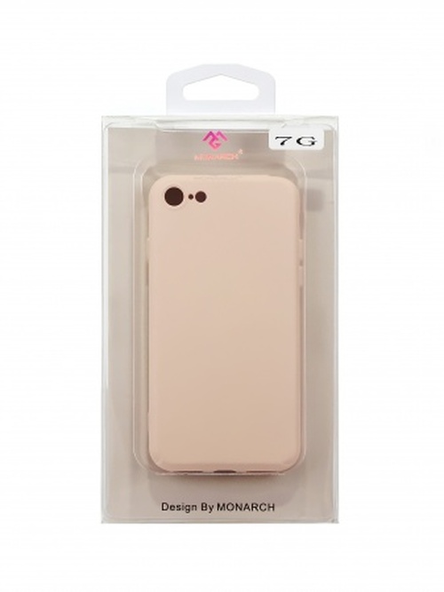 Накладка Apple iPhone 7/8/SE 2020 пудровый силикон Monarch Под оригинал без логотипа - 4