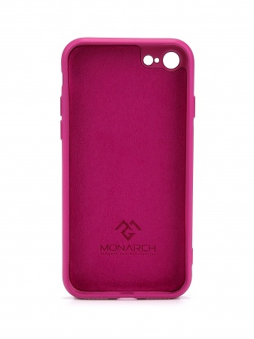 Накладка Apple iPhone 7/8/SE 2020 фуксия силикон Monarch Под оригинал без логотипа - 3