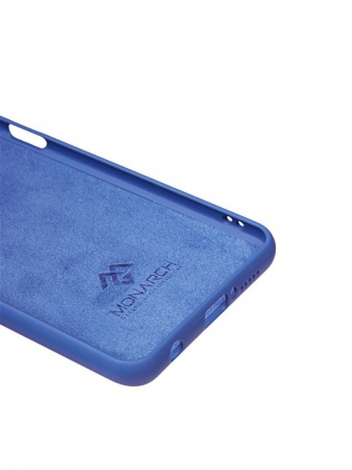 Накладка Xiaomi Redmi Note 9S/9 Pro/9 Pro Max синий силикон Monarch Под оригинал без логотипа - 3
