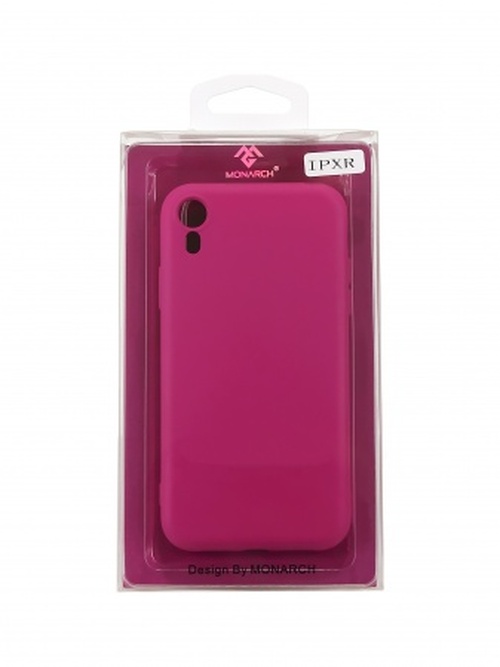 Накладка Apple iPhone XR фуксия силикон Monarch Под оригинал без логотипа - 5