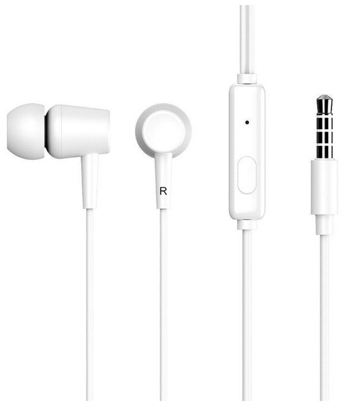 Наушники Celebrat G13 вакуумные, проводные, Jack 3.5, микрофон, белый - 2
