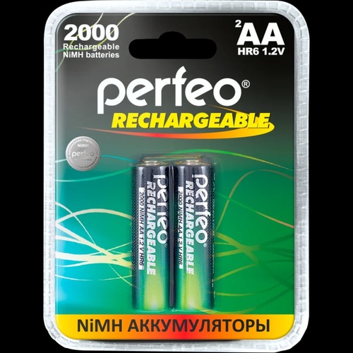 Аккумуляторы Perfeo R06 2000mAh Ni-Mh BL2