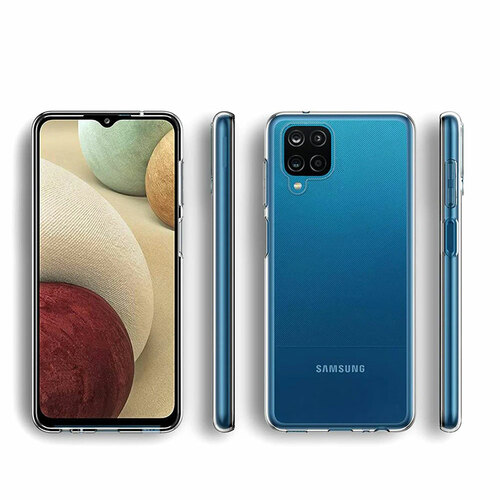 Накладка Samsung A12/M12 прозрачный 1мм силикон - 2