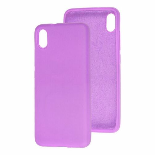 Накладка Samsung A12/M12 сиреневый Silicone Case без лого