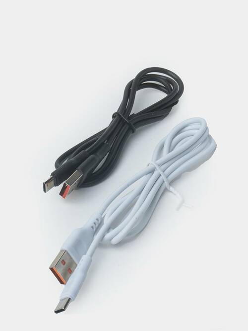 Кабель USB - Type-C Denmen D01 белый круглый 2.4A - 2