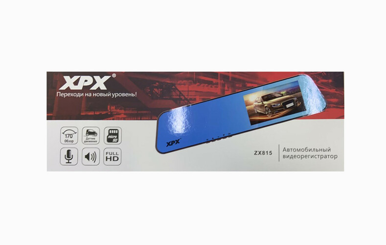 Автомобильный видеорегистратор в зеркале XPX ZX815 2 камеры - 4