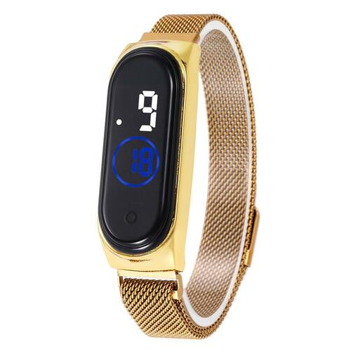 Наручные часы электронные LED Watch Fit M золотой миланский браслет