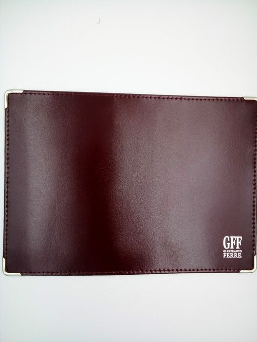 Обложка для паспорта глянцевый бордовый GFF - 2
