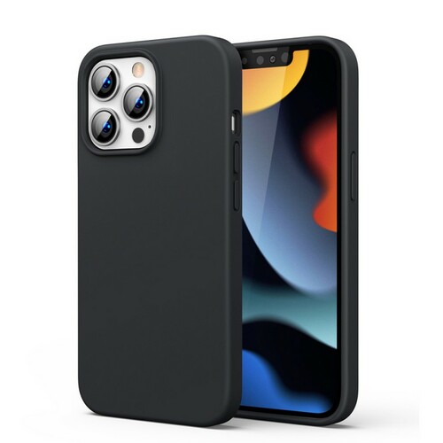 Накладка Apple iPhone 13 Pro черный матовый 1мм силикон LuxCase Однотонный