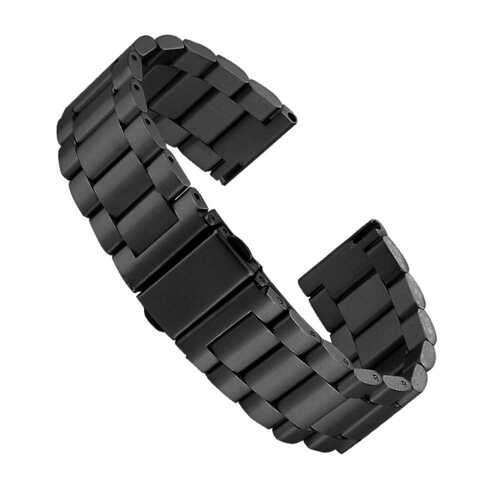 22 мм блочный металл черный (подходит на Samsung)