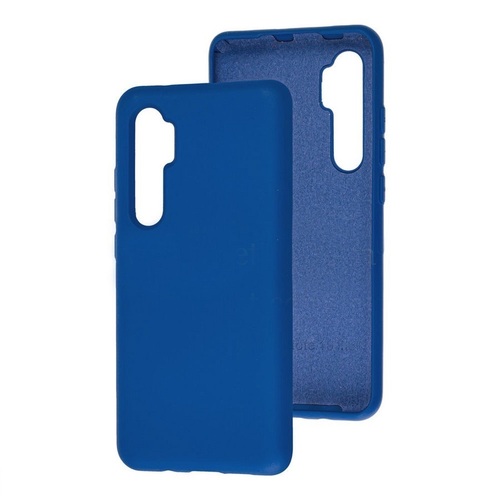 Накладка Samsung S20 FE синий Silicone Case без лого