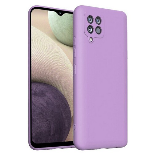 Накладка Samsung A22/M22/M32 сиреневый с защитой камеры Silicone Case Full без лого