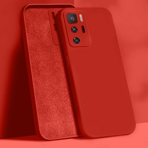 Накладка Xiaomi Poco X3 GT красный Silicone Case без лого