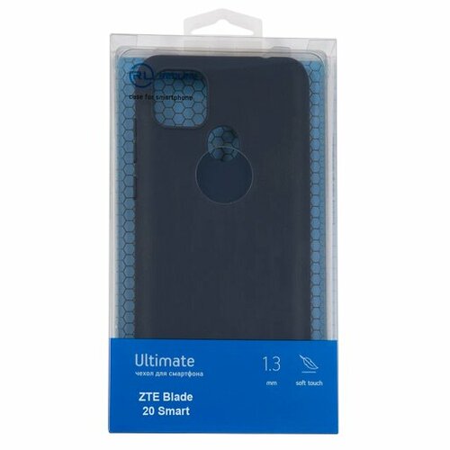 Накладка ZTE Blade 20 Smart синий силикон RedLine Однотонный Ultimate