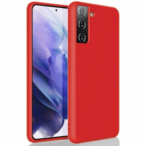 Накладка Samsung S21/S30 красный Silicone Case без лого