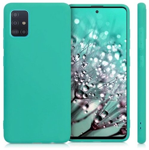 Накладка Samsung A12/M12 бирюзовый Silicone Case без лого