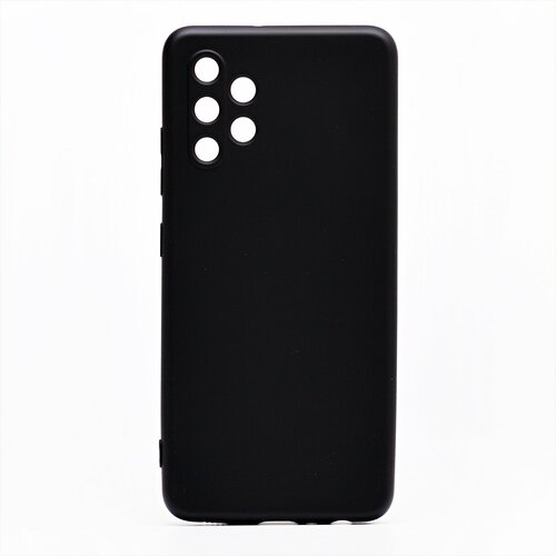 Накладка Samsung A32 4G черный с защитой камеры Silicone Case Full без лого
