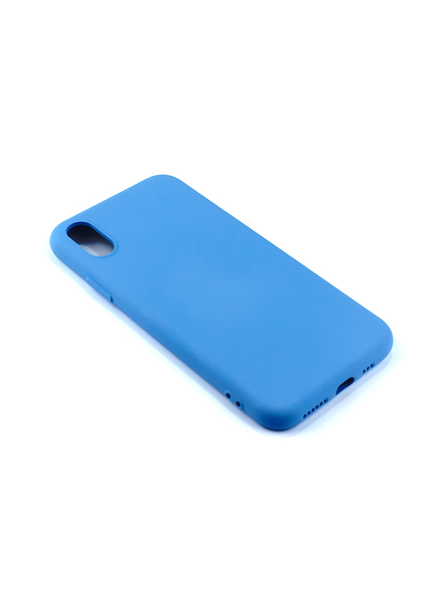 Накладка Apple iPhone X/Xs голубой силикон Monarch Под оригинал без логотипа - 3