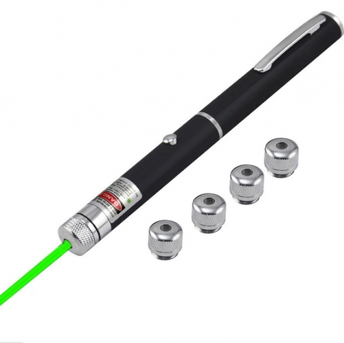 Указка лазерная LASER POINTER OG-LDS01 зеленый 0,1W 4 насадки