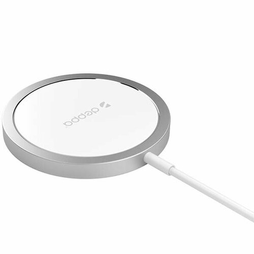 Беспроводное зарядное устройство серебро MagSafe Deppa