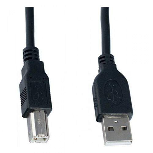 Кабель USB 2.0 AM - BM Perfeo U4101 пвх черный круглый 1 м.