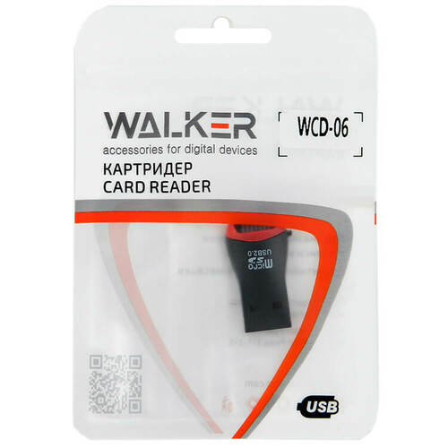 Картридер Walker WCD-06 USB 2.0, micro SD