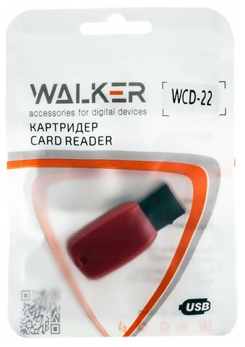 Картридер Walker WCD-22 USB 2.0, micro SD