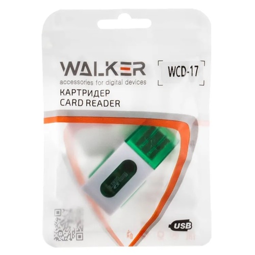 Картридер Walker WCD-17 USB 2.0, micro SD