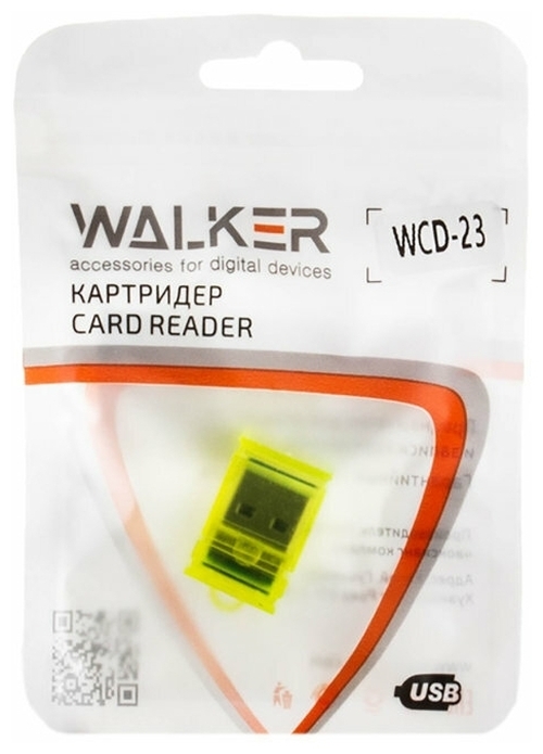 Картридер Walker WCD-23 USB 2.0, micro SD