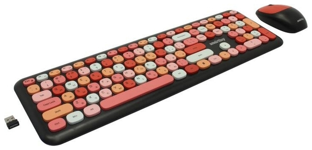 Комплект клавиатура + мышь Smartbuy SBC-666395AG-K беспроводной офисный черный