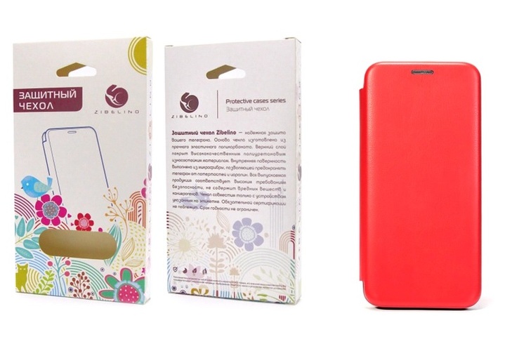 Чехол-книжка Realme C20/C11 2021 красный горизонтальный ZB