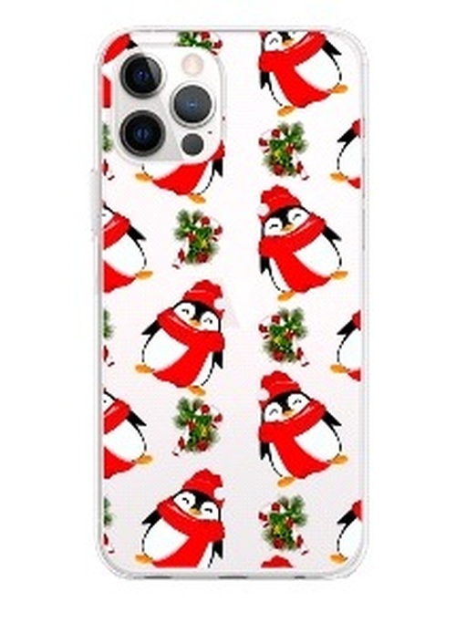 Накладка Xiaomi Redmi 10A/9C/Poco C31 прозрачный силикон Gresso Животные Пингвины в новогоднем колпаке