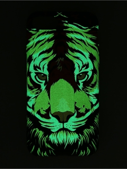 Накладка Xiaomi Redmi Note 9 черный фосфорный силикон Luxo Животные Тигры - 2