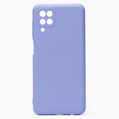 Накладка Samsung A12/M12 сиреневый с защитой камеры Silicone Case Full без лого