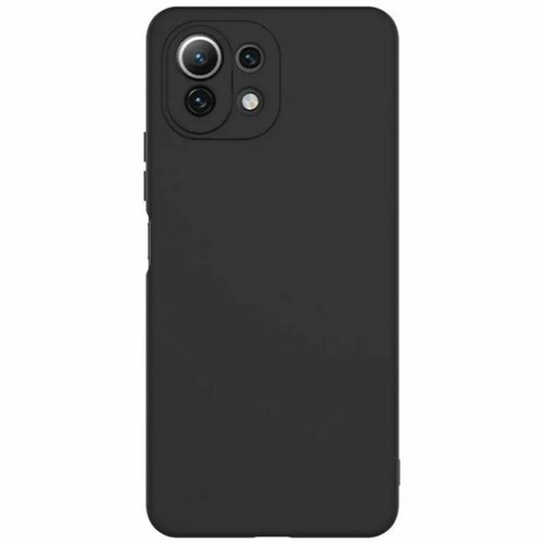 Накладка Xiaomi Mi11 Lite черный Silicone Case без лого