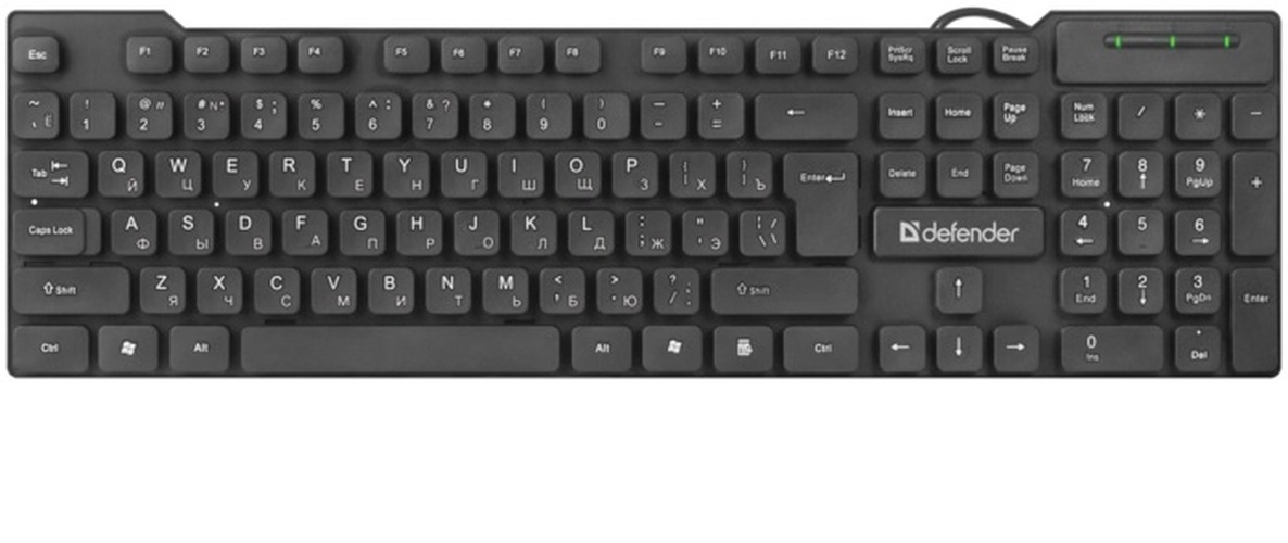 Клавиатура Defender Element HB-190 проводная офисная черный