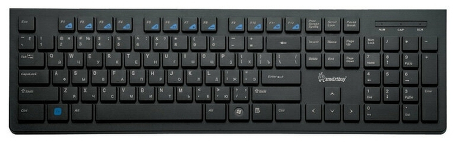 Клавиатура Smartbuy 206 SBK-206US-K проводная мультимедийная черный