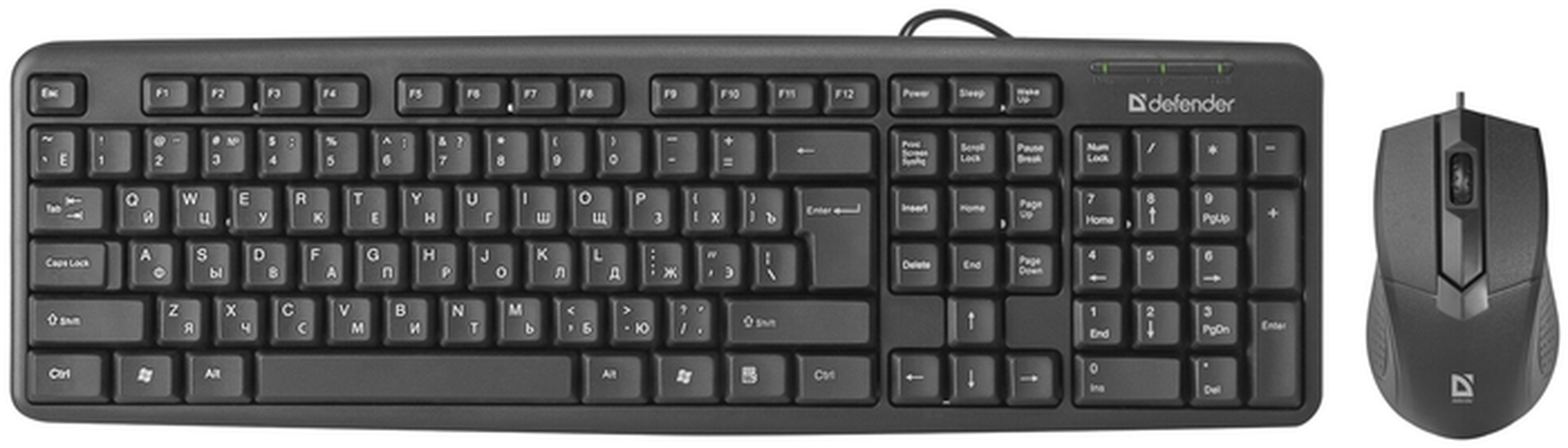 Комплект клавиатура + мышь Defender Dakota C-270 проводной офисный черный
