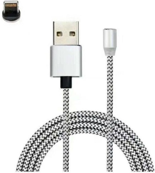Кабель USB - 8 pin Lightning No brand 360° серебро 1A 1 м. магнитный