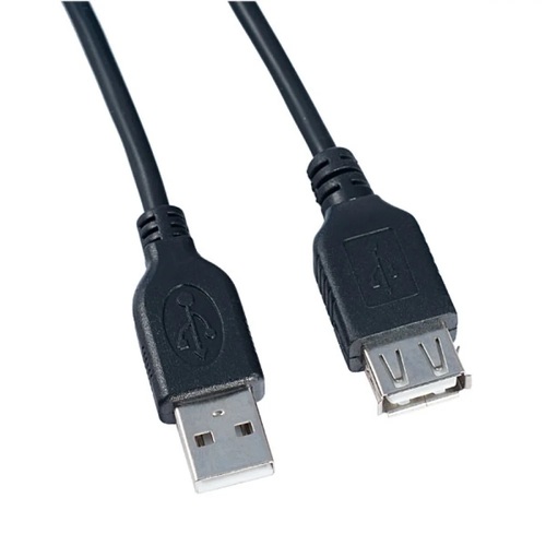 Кабель USB 2.0 AM - AF Perfeo U4502 пвх черный 1 м.